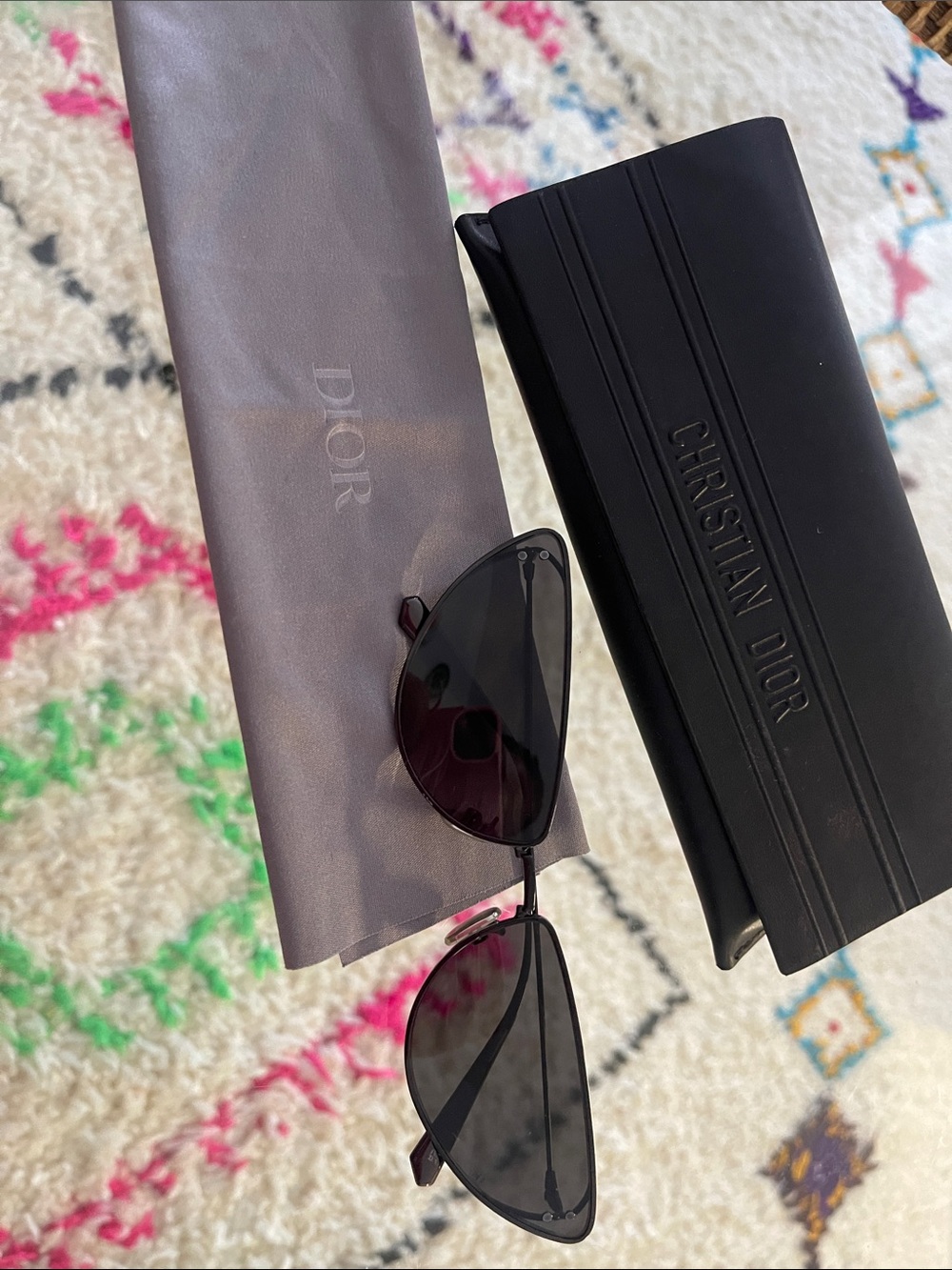 Dior Black Gradient Cat-Eye Sunglasses with Dark Lenses